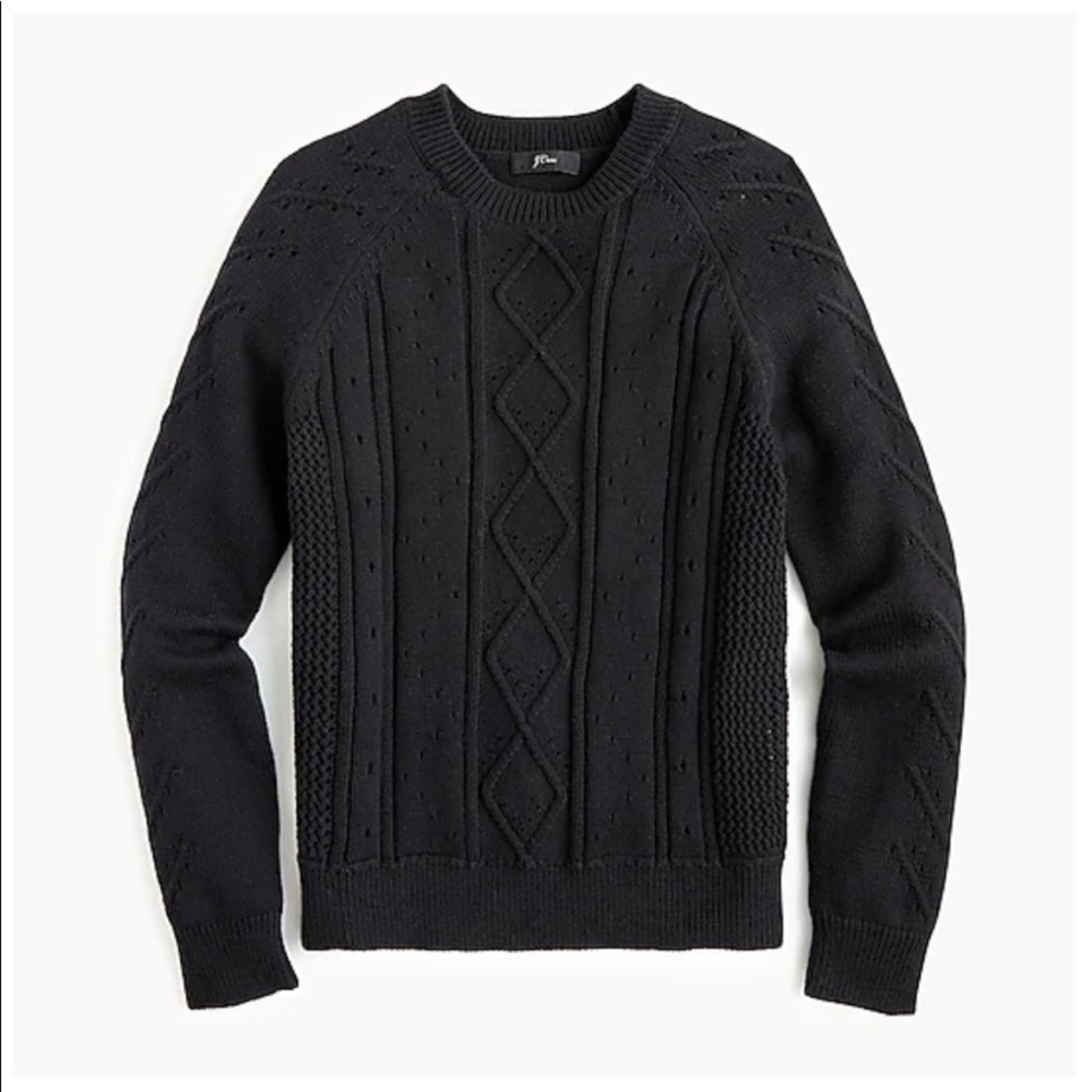 J. Crew Black Crew Neck Sweater